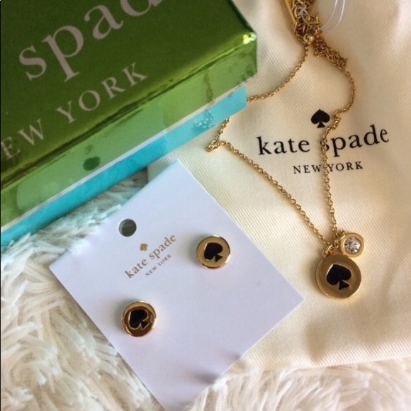 Kate Spade Black spades necklace - Picture 2 of 5